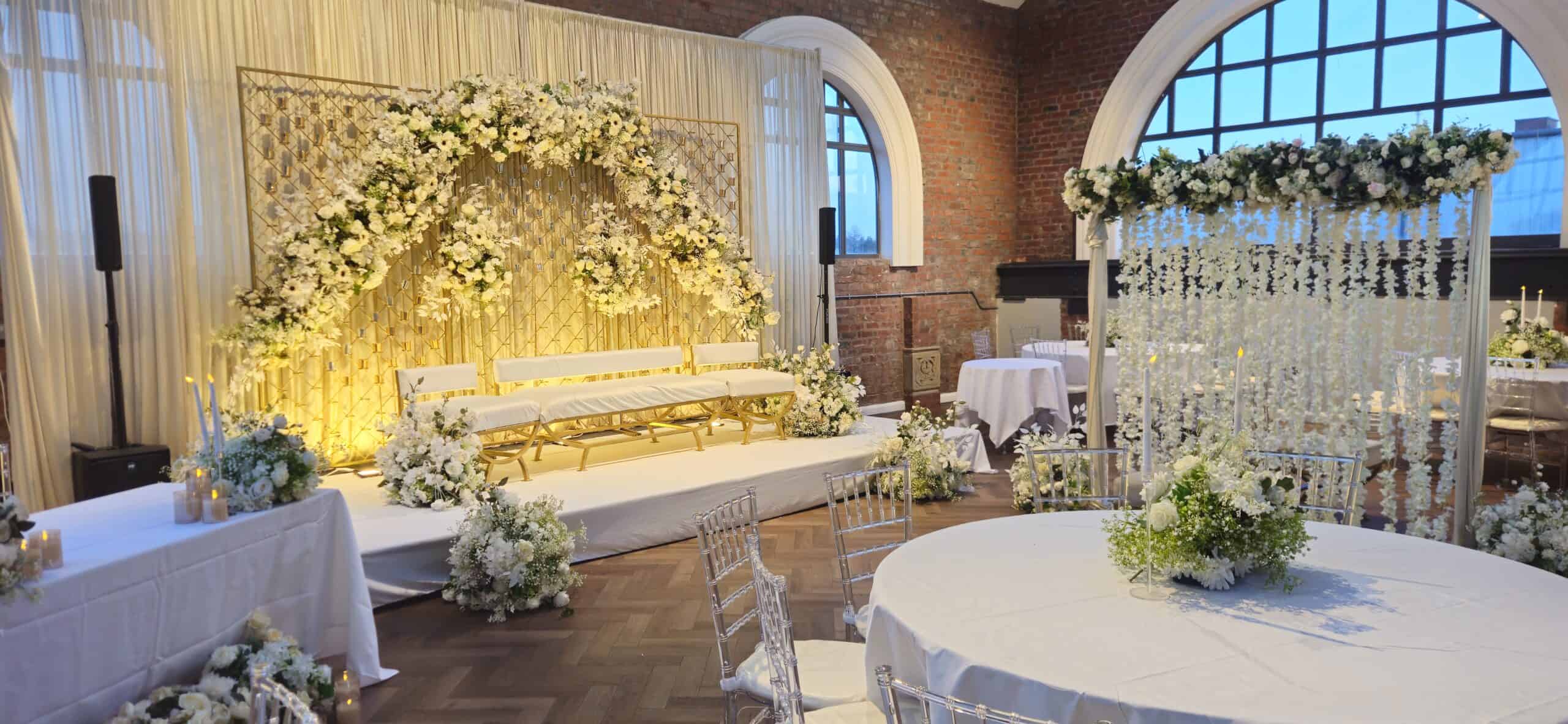 20260110_160623 Elegant dining setup at Heritage 1907, Ram Mill in Oldham, featuring catered meals, beautifully arranged tables, and a festive ambiance